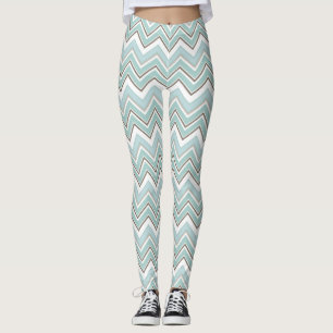 Leggings Légendes vertes Chevron pour femmes