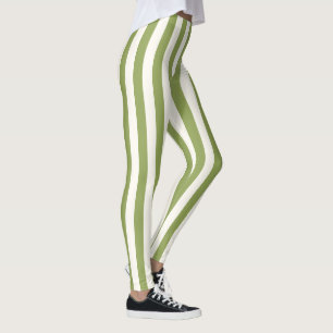 Leggings Légendes verticales de bande verte personnalisées