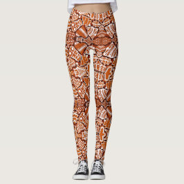 Leggings Légendes Yoga Pants Gingerbread Cookie