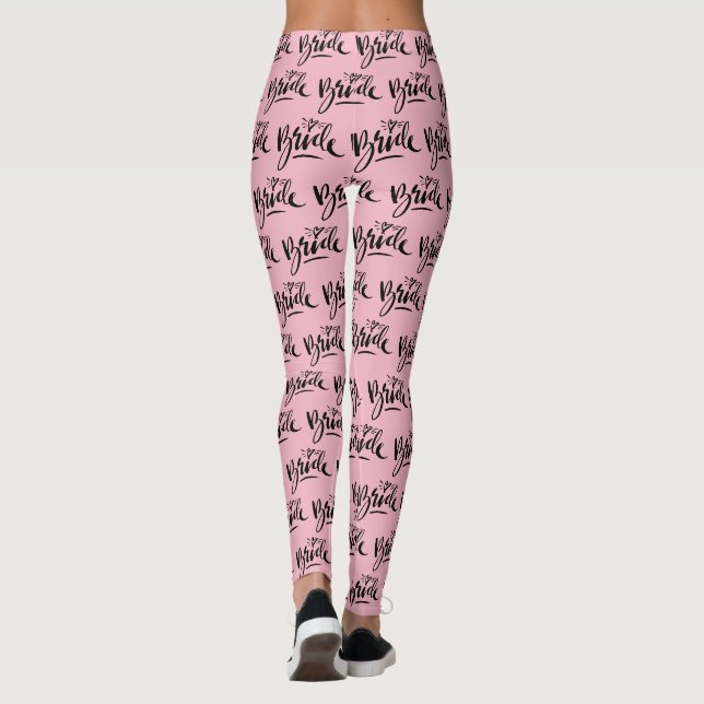 Leggings Léggations de mariée mariage rose pour la fête de  (Dos)