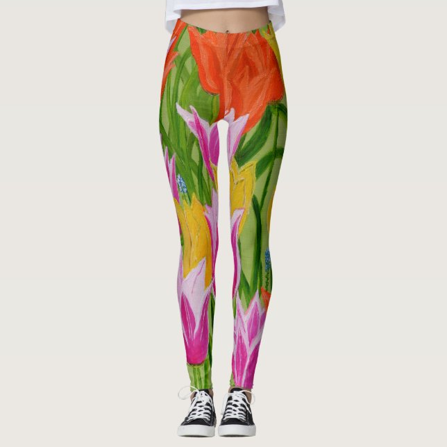 Leggings Léggations de tulipes (Devant)