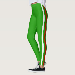 Leggings Leggations vertes à bande latérale - Choisissez vo