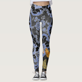 LEGGINGS LÉGGGINGS ANCIEN MOTIF DE LACE AVEC BULLETINS