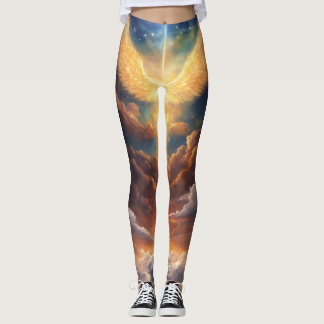 Leggings "Leggings Celestiales : Seres de Luz y Nubes" (Devant)