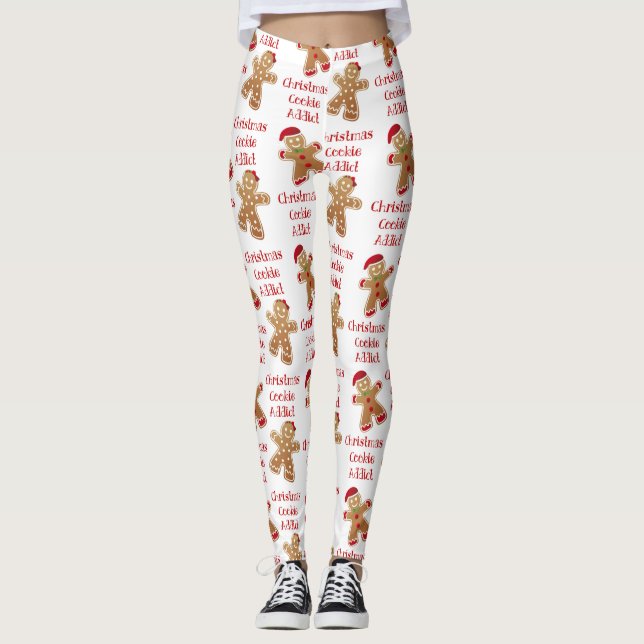 Leggings ~Leggings D'INTOXIQUÉ DE BISCUIT DE NOËL (Devant)