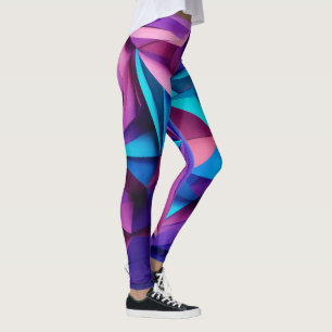 Leggings "Leggings Ombres violets et bleus : Couleurs vives