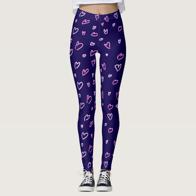 Leggings Leggings/Pantalons du coeur tirés à la main (Devant)