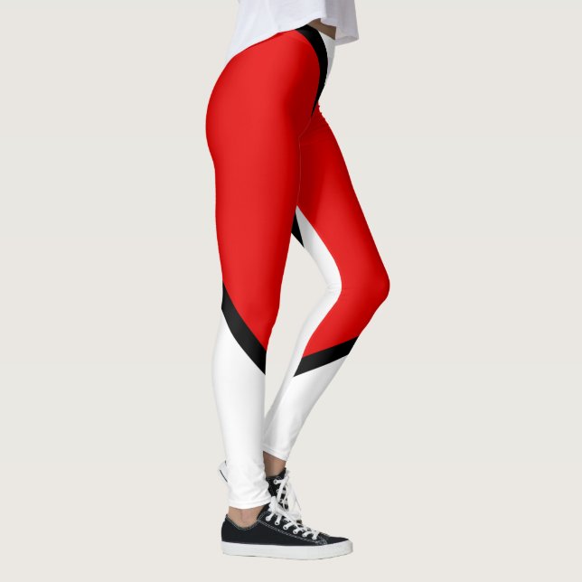 Leggings Leggings/Rouge, Noir et Blanc (Droite)