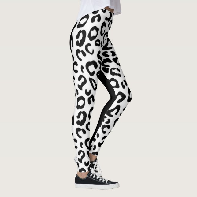 Leggings Leggins blancs noirs de Jaguar (Droite)