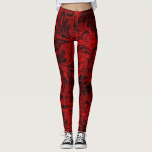 Leggings Leggins de velours rouge