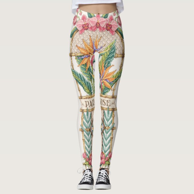 Leggings Leggins floraux de paradis (Devant)