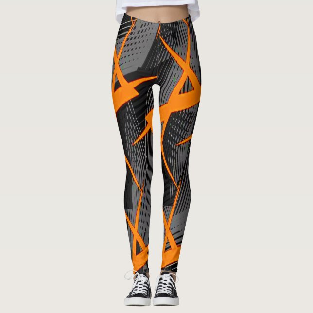 Leggings Legings Abstract Modern Geometric Design (Devant)