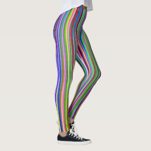 Leggings Legs à bandes multicolores