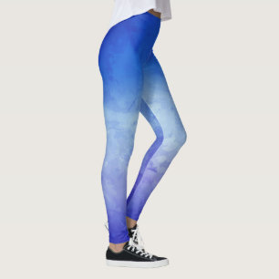 Leggings Legs d'aquarelle bleu Ombre