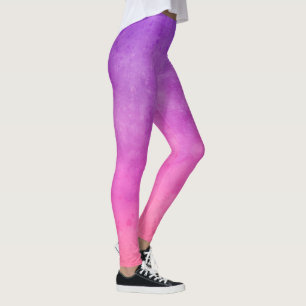 Leggings Legs d'aquarelle violet Ombre