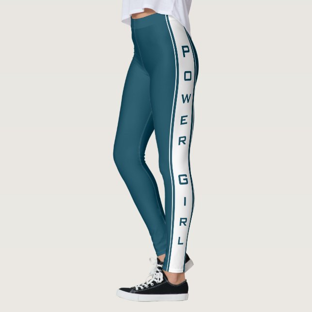 Leggings Legs De Bande Côté Avec Fille D'Alimentation Texte (Gauche)