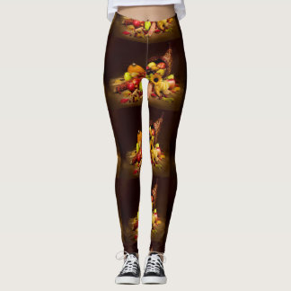 Leggings Legs d'impression de Cornucopia Thanksgiving