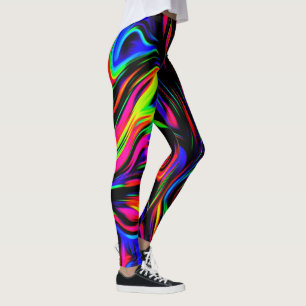 Leggings Legs funky Multicolor Black and Neon
