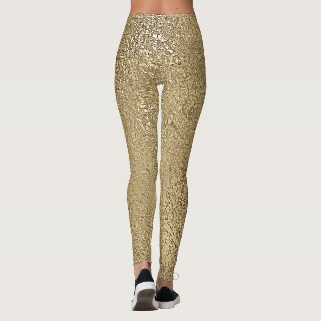 Leggings Legs métalliques Gold Faux (Dos)