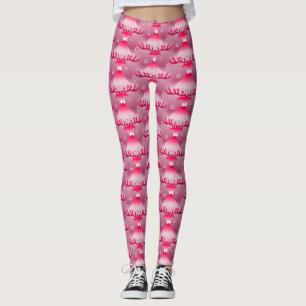 Leggings légume de rennes roses