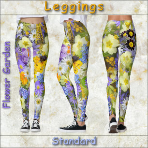 Leggings LÉGUMES - "Jardin Fleur" - Design Floral