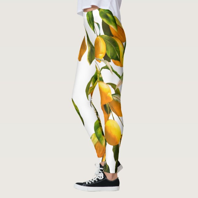 Leggings Légumineuses à citron intéressantes (Gauche)