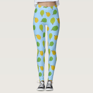 Leggings légumineuses à durians bleus