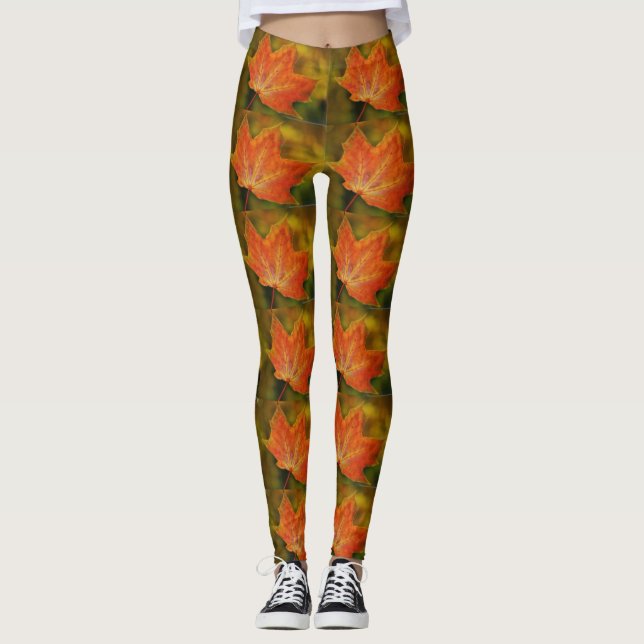 Leggings Légumineuses à feuilles d'automne (Devant)