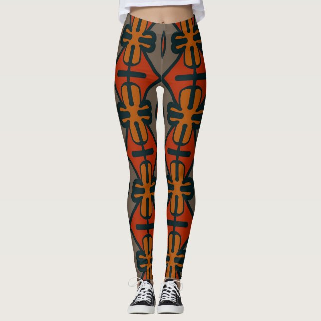 Leggings légumineuses à imprimés tribaux (Devant)
