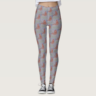 Leggings Légumineuses à papillon rose