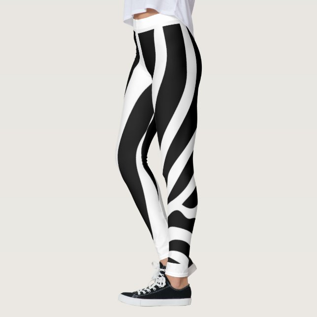 Leggings Légumineuses à rayures zébrées (Gauche)