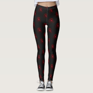 Leggings Légumineuses à roses rouges, pantalon de yoga, vêt