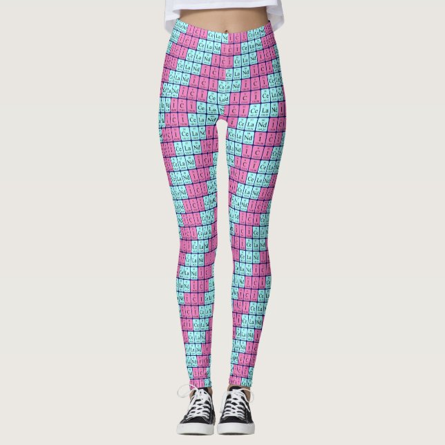 Leggings Légumineuses à tableau périodique islandais patrio (Devant)
