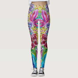 Leggings Légumineuses Abstraites florales
