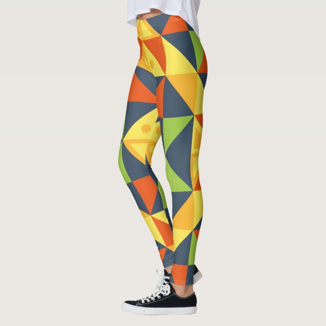 Leggings Légumineuses abstraites géométriques (Gauche)