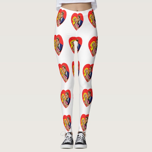 Leggings Légumineuses anti-valentine vintages (Devant)