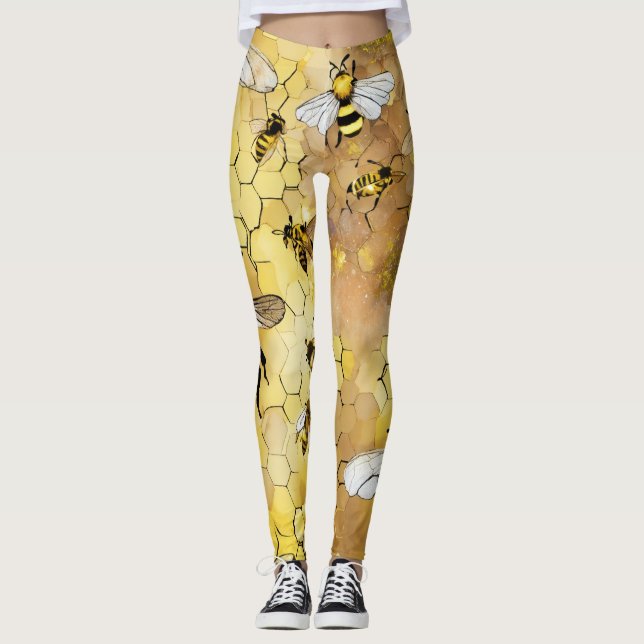 Leggings légumineuses avec abeilles (Devant)