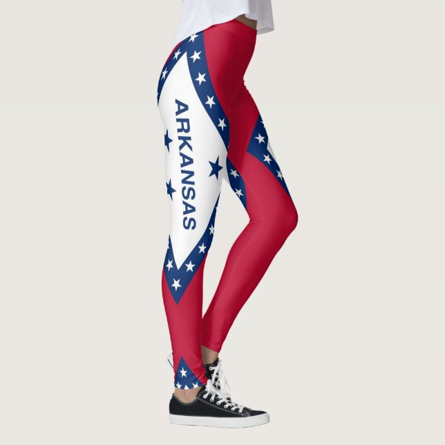 Leggings Légumineuses avec drapeau de l'État de l'Arkansas, (Droite)