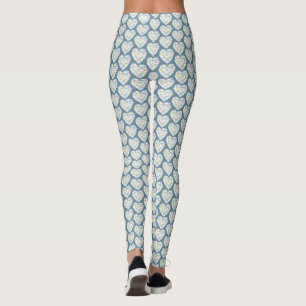 Leggings Légumineuses d'aquarelle au coeur de diamant