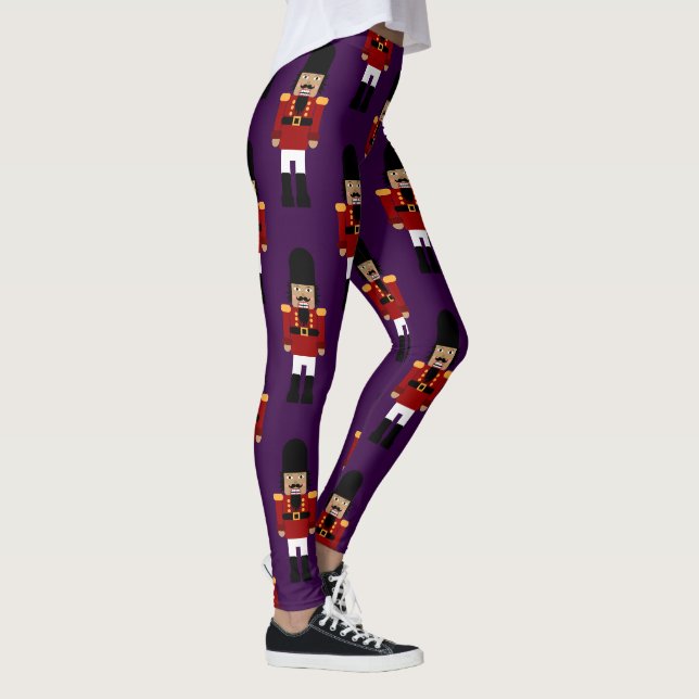 Leggings Légumineuses de craquelins (Arrière - plan violet) (Droite)