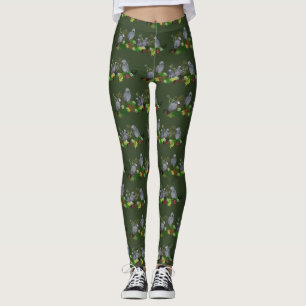 Leggings Légumineuses de la partie de perroquet gris d'Afri