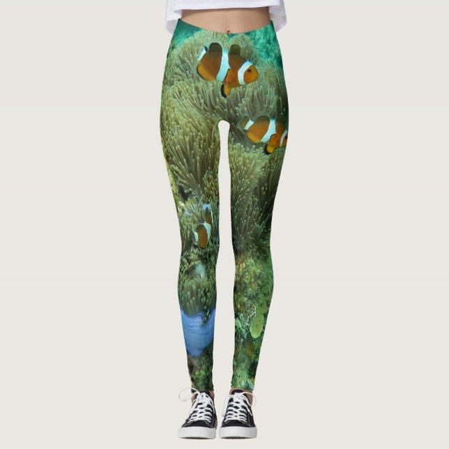 Leggings Légumineuses de poissons clowns (Devant)