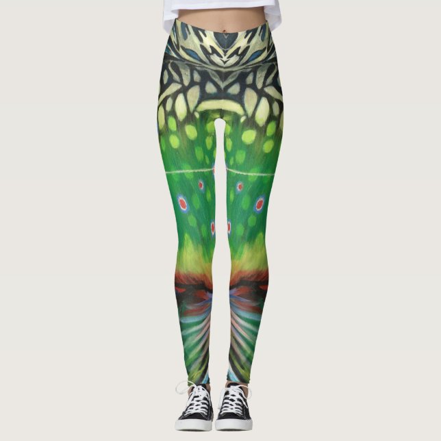 Leggings Légumineuses de poissons de truite broyée (Devant)