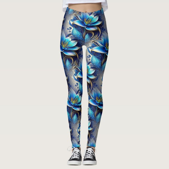 Leggings Légumineuses de yoga Mardi Gras Femme Fleur de lys (Devant)