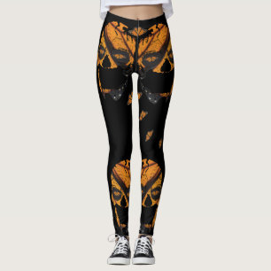 Leggings Légumineuses du crâne papillon - Crâne papillon mo