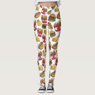 Leggings Légumineuses du Motif Fast Food