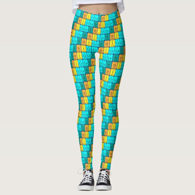Leggings Légumineuses du tableau périodique patriotique d'I (Devant)