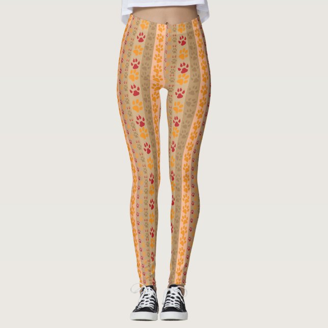 Leggings Légumineuses Empreintes de pattes (Devant)