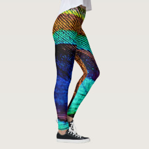 Leggings Légumineuses en plumes de paon cool