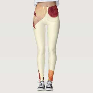 Leggings Légumineuses en terre cuite d'aquarelle